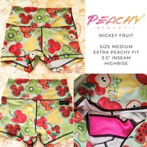 Peachy Athletic - Extra Peachy Fit - Size M - Mickey Fruit Print